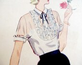 Vintage 1950s Blouse Pattern - Simplicity 3660  38 Bust