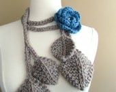 Tuscany Rose Lariat- Antique Blue-2pcs