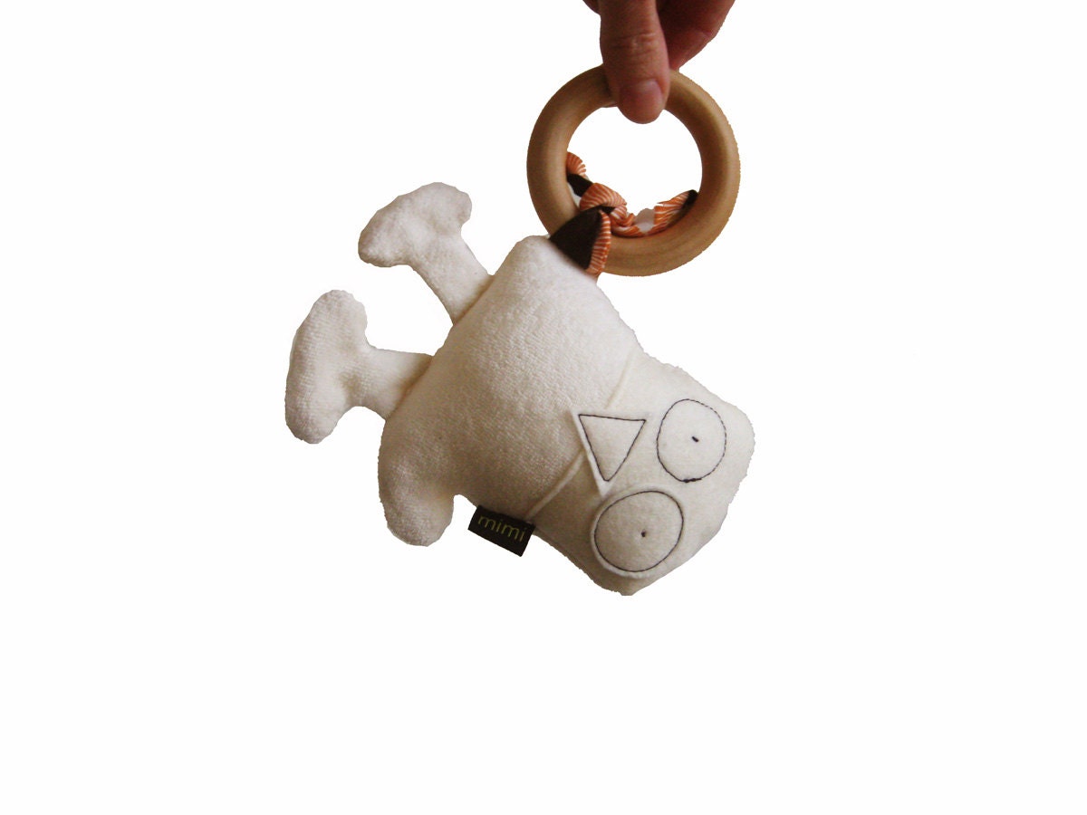 Owl Baby- Organic rattle - teething toy