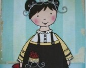 ADORABLE WaLL ART - Decorative borders - Shabby chic background -Your choice of 5" x 7" or 8" x 10" - Whimsical  - EWA7676