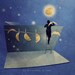 I love you to the moon and back - Fun home décor - Royal blue - Space room decor - Nursery decor - Astronomy print - 6x6 (15x15cm)