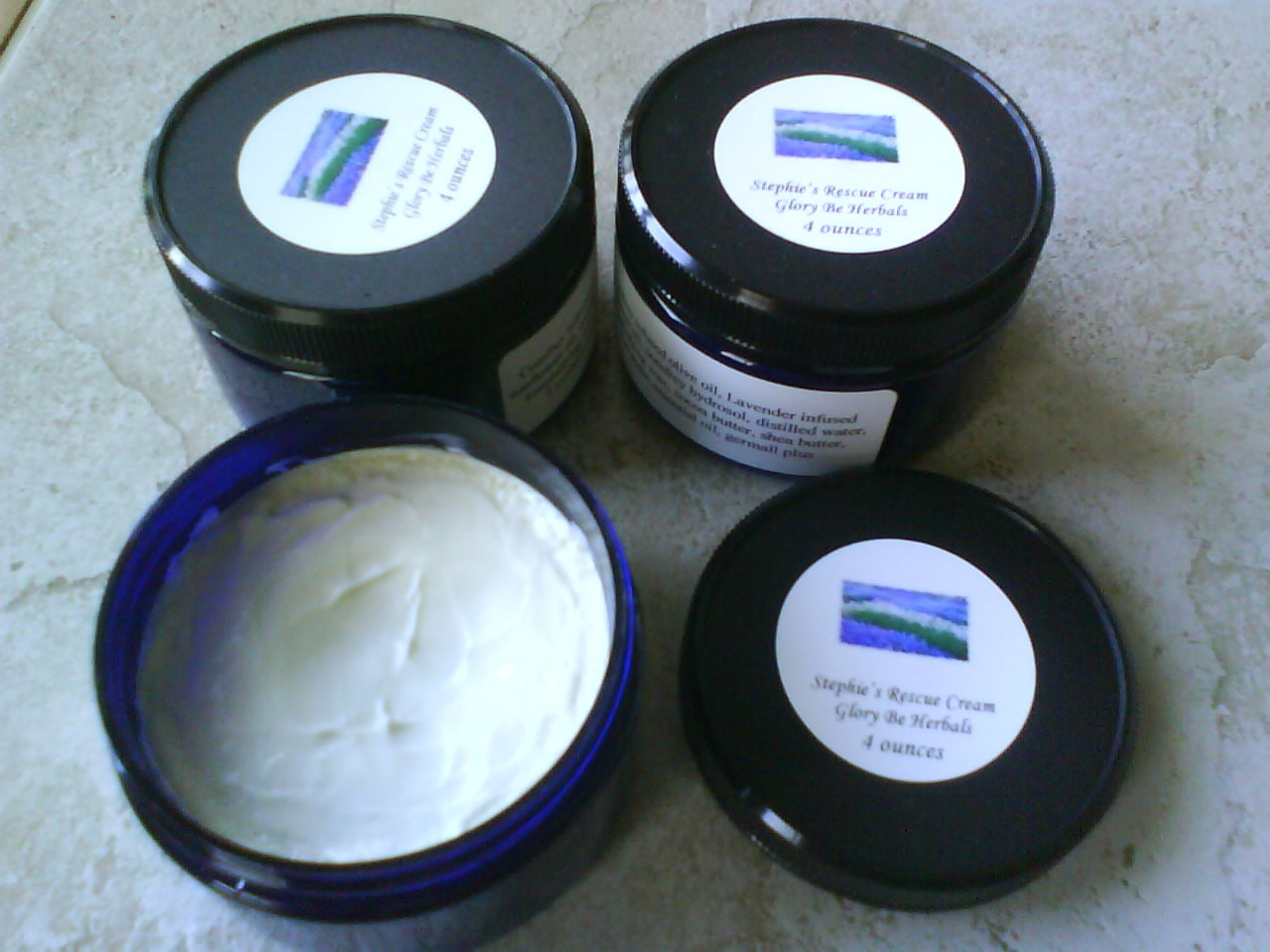 Stephie's Rescue Cream Vegan Friendly with Butters and Essential Oil Four Ounces