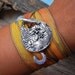 Handmade Sterling Silver Jewelry, Silk Wrap Bracelet, Honey Bee STERLING Silver Toggle Bracelet, Gift for Her, Wrap Bracelet, 18 Colors