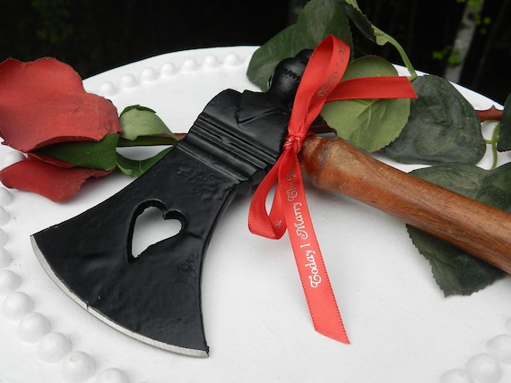 Fireman Firefighter Wedding HEART ax cake cutter Marry Bravest