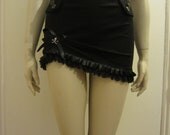 Sexy mini black mini skirt