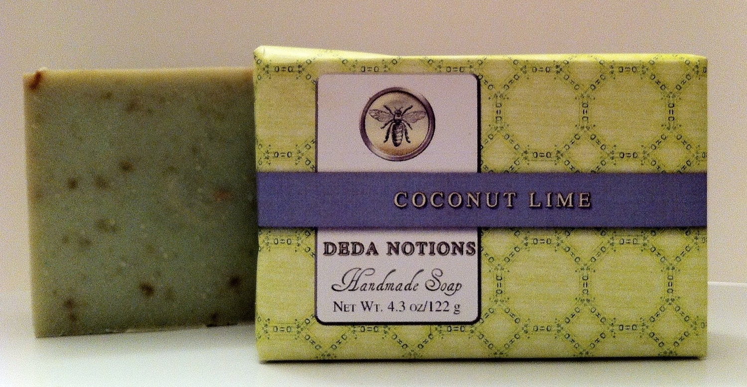 Coconut Lime - OLIVE & SHEA BUTTER Soap - Handmade Cold Process