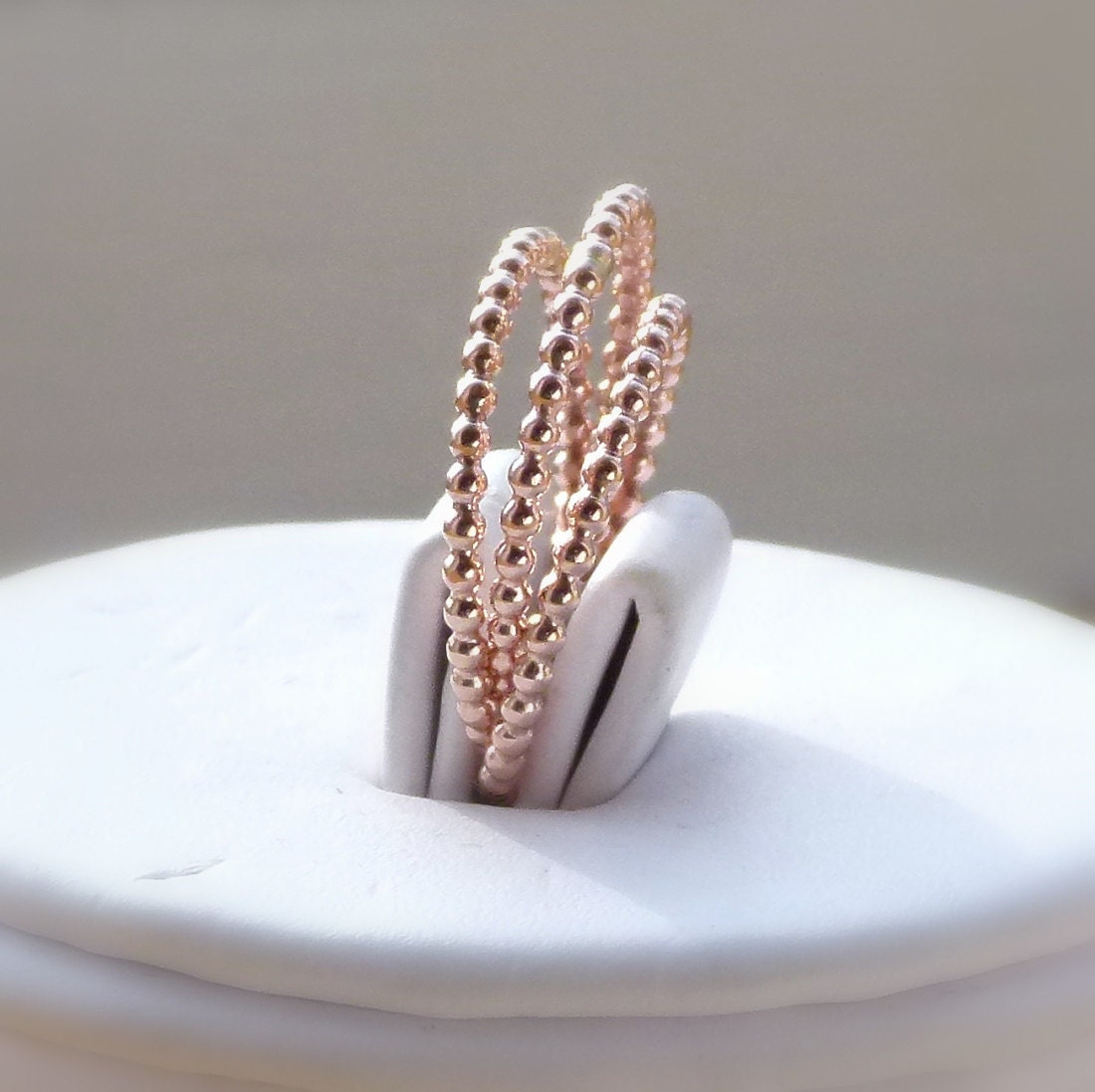 Stacking Rings 14k ROSE Gold Filled - Red Gold Filled Stacking Ring - Stacking Rings - Not Gold Plated - Not Vermeil