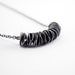 Reticulated Sterling Silver Pendant. Black. Oval Link Chain. Handmade by Maria Goti Joyas