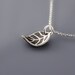 Tiny Leaf Necklace - Etched Sterling Silver Pendant