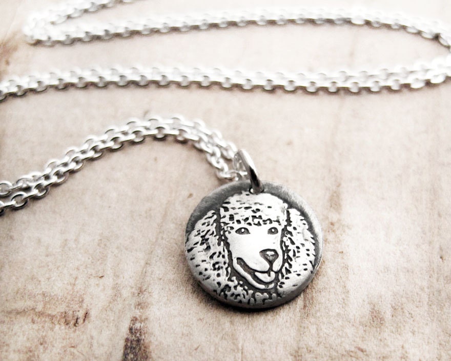 Tiny Poodle necklace - silver