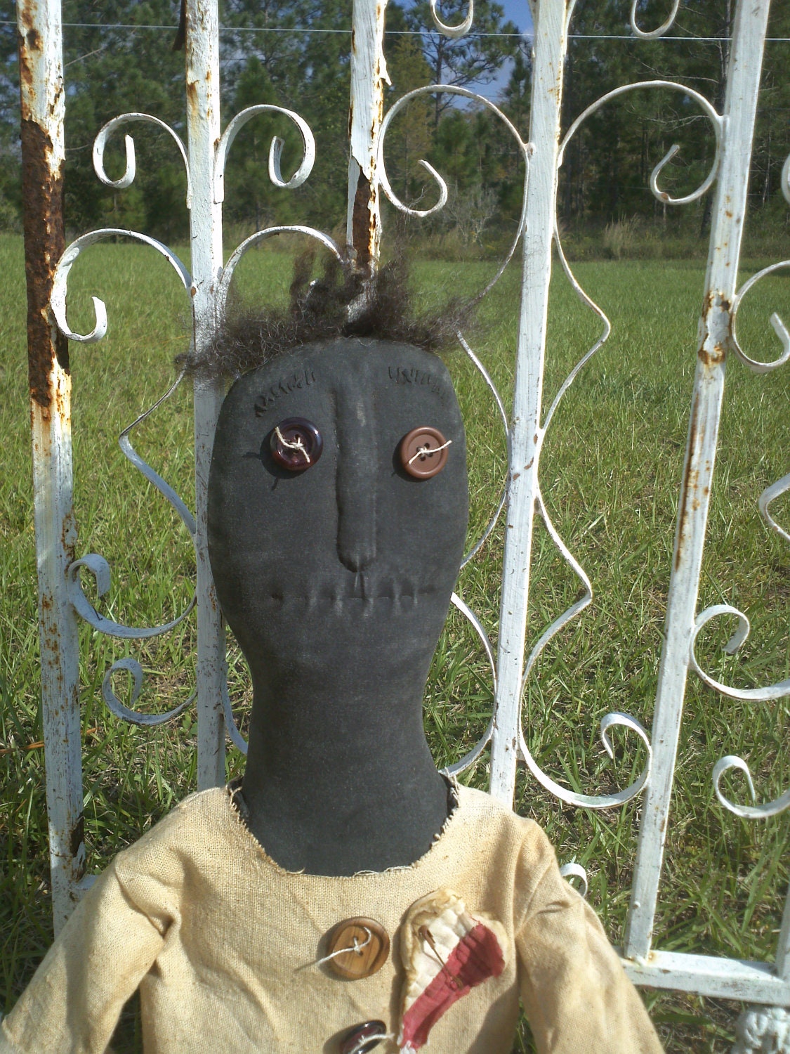 Extreme Primitive Black Doll - Turnip - made from a Netty LaCroix pattern