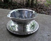 Vintage Silver Serving Bowl Silver Plate Sauce Bowl Wedding Decor Table Settings French Country Planter Pottery Barn Style Silver Gravy Bowl