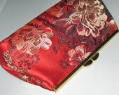 SALE  An Oriental Garden Clutch Purse