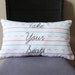 Penmanship Pillow - Take Your Seat