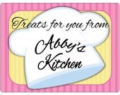 Set of 8 Large Rectangle baking chef Birthday Party Stickers Favor Tags Il_170x135