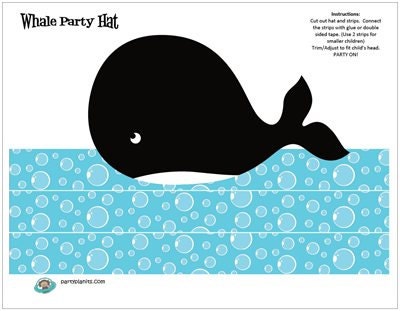 Set of 12 Whale of a Party Hats Il_570xn