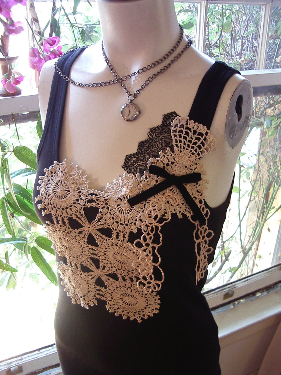 steampunk fashion clothing heirloom lace vintage upcycled clothing shirt blouse fall spring fashion burlesque