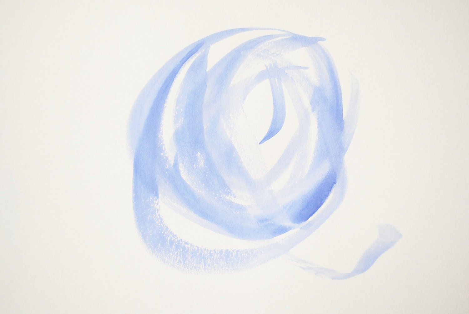 graphic watercolor in blue
