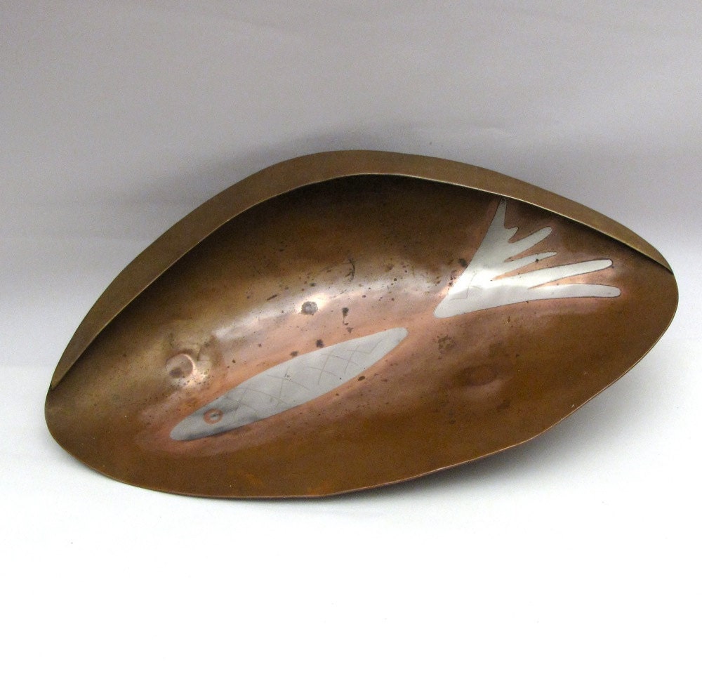 Vintage Los Castillo Sterling Copper Taxco Bowl Mixed Metal 