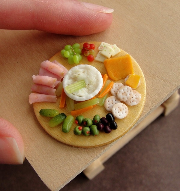 Dollhouse Miniature Food Appetizer Platter