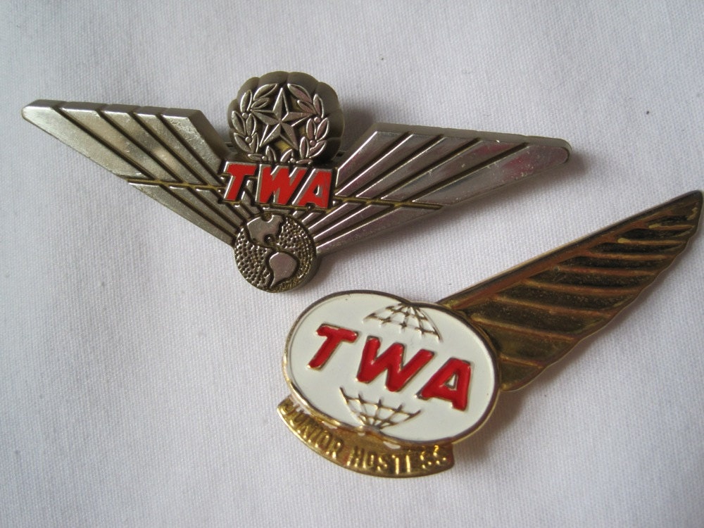Vintage TWA Pins - Flight Attendant Brooches