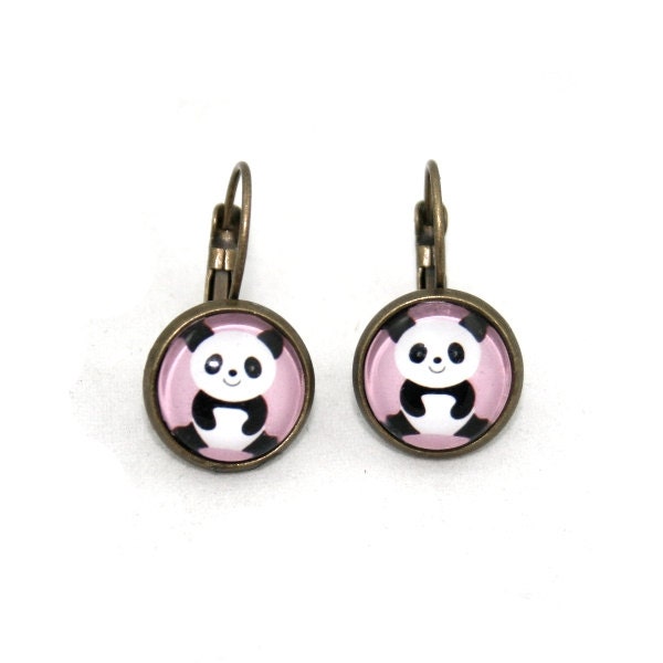 Panda Earrings on Panda Bear Illustration Dangle Earrings By Laurasjewellery On Etsy