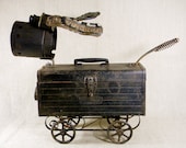 dog sculpture - GINNY -  robot dog assemblage sculpture  - recycled - Reclaim2Fame