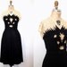 r e s e r v e d 30s lace dress / 30s dress / 1930s lace dress / 30s crepe dress / 30s black dress / rayon crepe lace dress / Provolo dress
