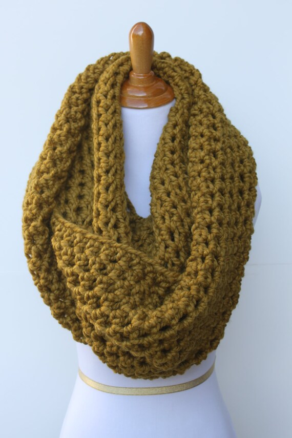 Oversized Infinity Scarf or Chunky Huge Snood in Snapdragon or Choose Color - Ready to Ship