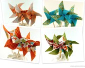 Island Luau Collection Pinwheel Cupcake Toppers Set of 12 Choose Your Pattern Il_170x135