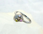 Vintage Sterling Silver Heart Pinky Ring Size 4-1/4