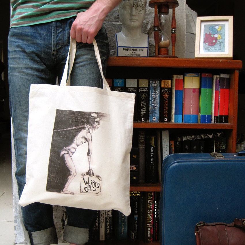 Waiting For Godot Canvas Tote Bag. Samuel Beckett