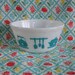 Bowl Pyrex Aqua Retro Kitchen White