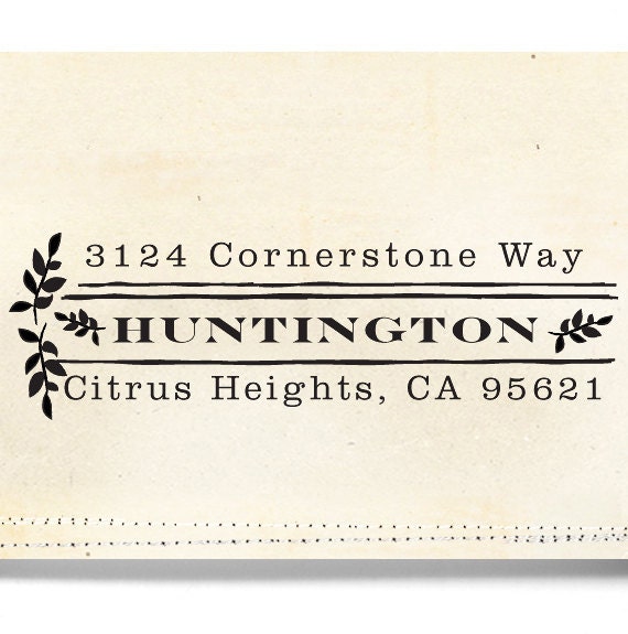 Custom Address Stamp - Wood Handle - cute wedding birthday or housewarming gift - 1220