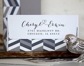 Custom Address Stamp - Calligraphy Wood Handle - wedding personal housewarming gift - 3000