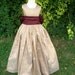 Silk Full Length Flower Girl Dress with Removable Sash