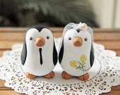 Wedding Cake Topper - Penguins - Medium