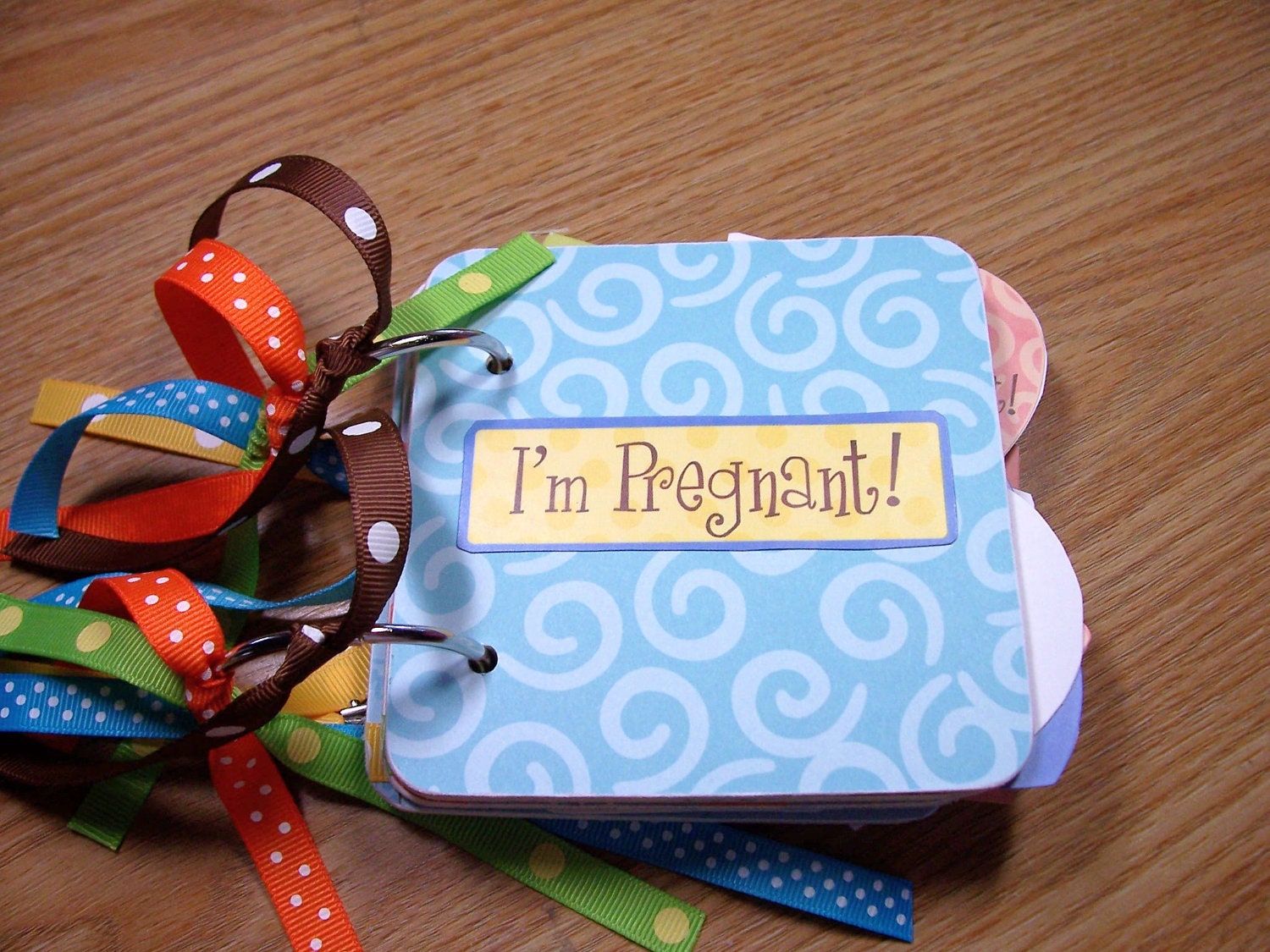 I'm Pregnant Mini Album Chipboard Scrapbook