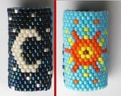 Peyote Stitch Beaded Dreadlock Sleeve - Brother Sun Sister Moon