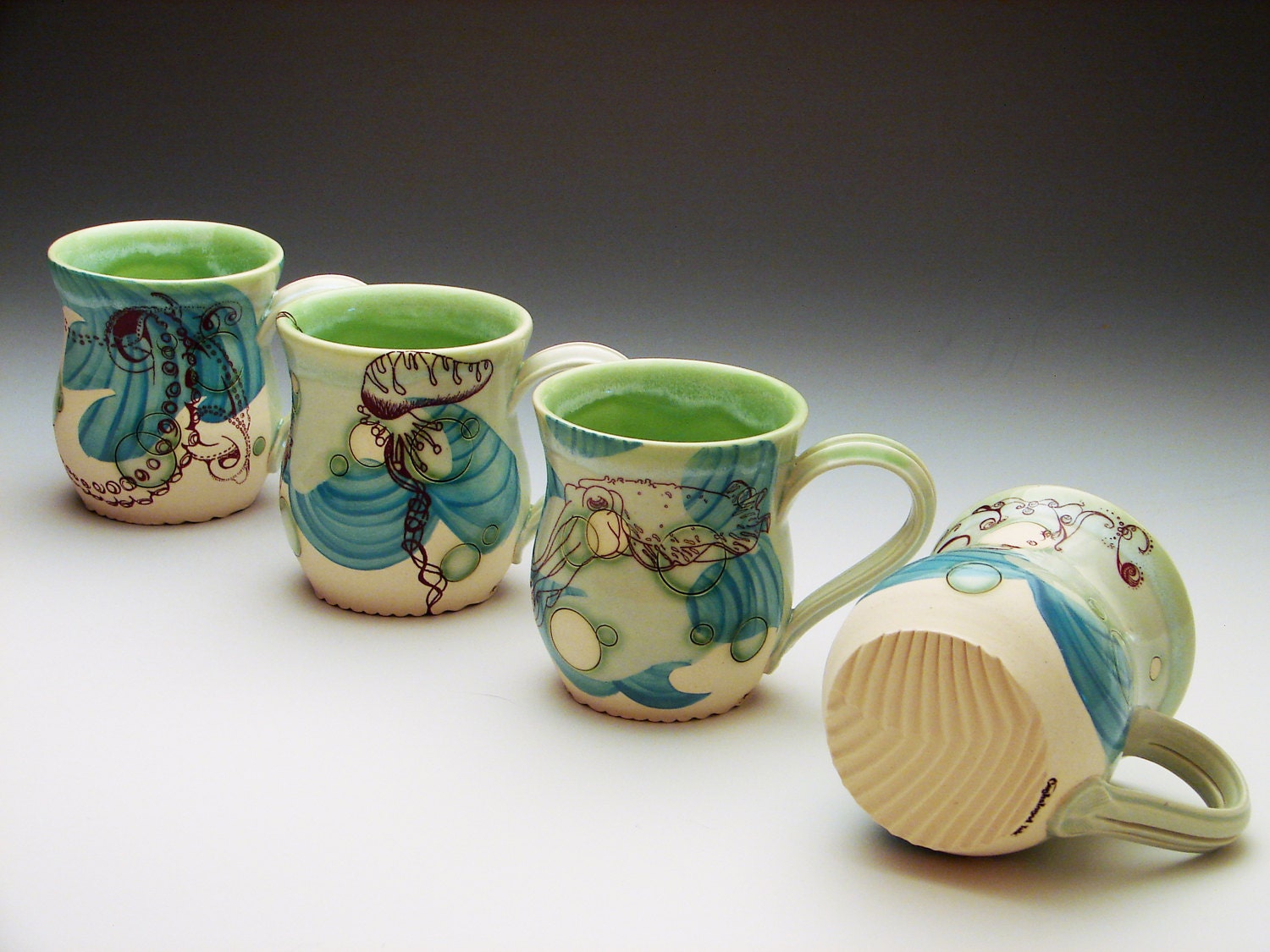 Custom Wave Mug/ Made to order pottery