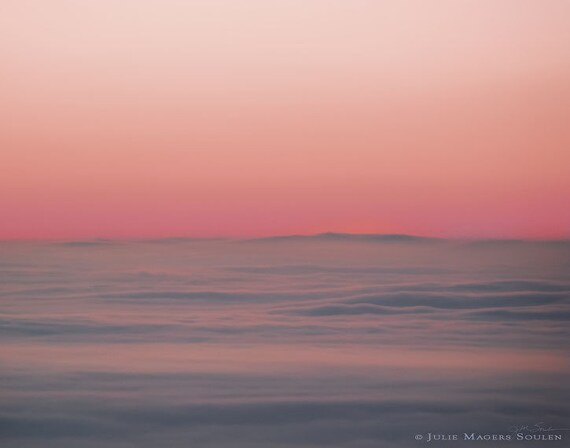 Nature Photography -Fog -Pink Dawn -8x10 Print -Sweet Dreams Print -Bedroom Art -Pink Nursery -Colorado Fine Art Photography