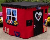 Red Double Delight Playhouse, Fits Card Table, Personalized, Custom Order, As Seen on The Today Show