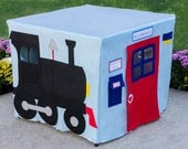 Kids Playhouse, All Aboard Train Station, Fits Your Card Table, Custom Order, Personalized