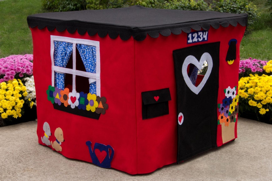 Red Double Delight Playhouse, Fits Card Table, Personalized, Custom Order, As Seen on The Today Show