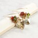 Champagne Cluster Earrings Golden Autumn Olive Green Cluster Prom Jewelry Gold Ear Wires