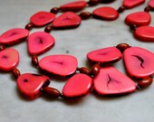 Retro Geranium Pink and Brown Plastic Copied from Nature