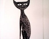Black Kitten - Original Aceo - Free Shipping