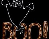 Free Shipping Lovely Handcrafted Womens Rhinestone Tee Shirt with Fall Ghost Boo Halloween Sizes Small through 3XL Plus Sizes Too Costume