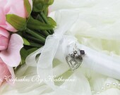 Locket Bouquet Charm with Crystal