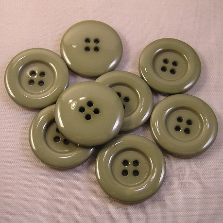 8 Moss Green 1 inch 4 Hole Buttons